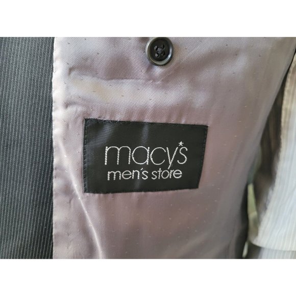 CALVIN KLEIN 40S MENS SPORT COAT BLACK W STRIPE WOOL BLEND TWO-BUTTON/VENTS B525 - Picture 7 of 10